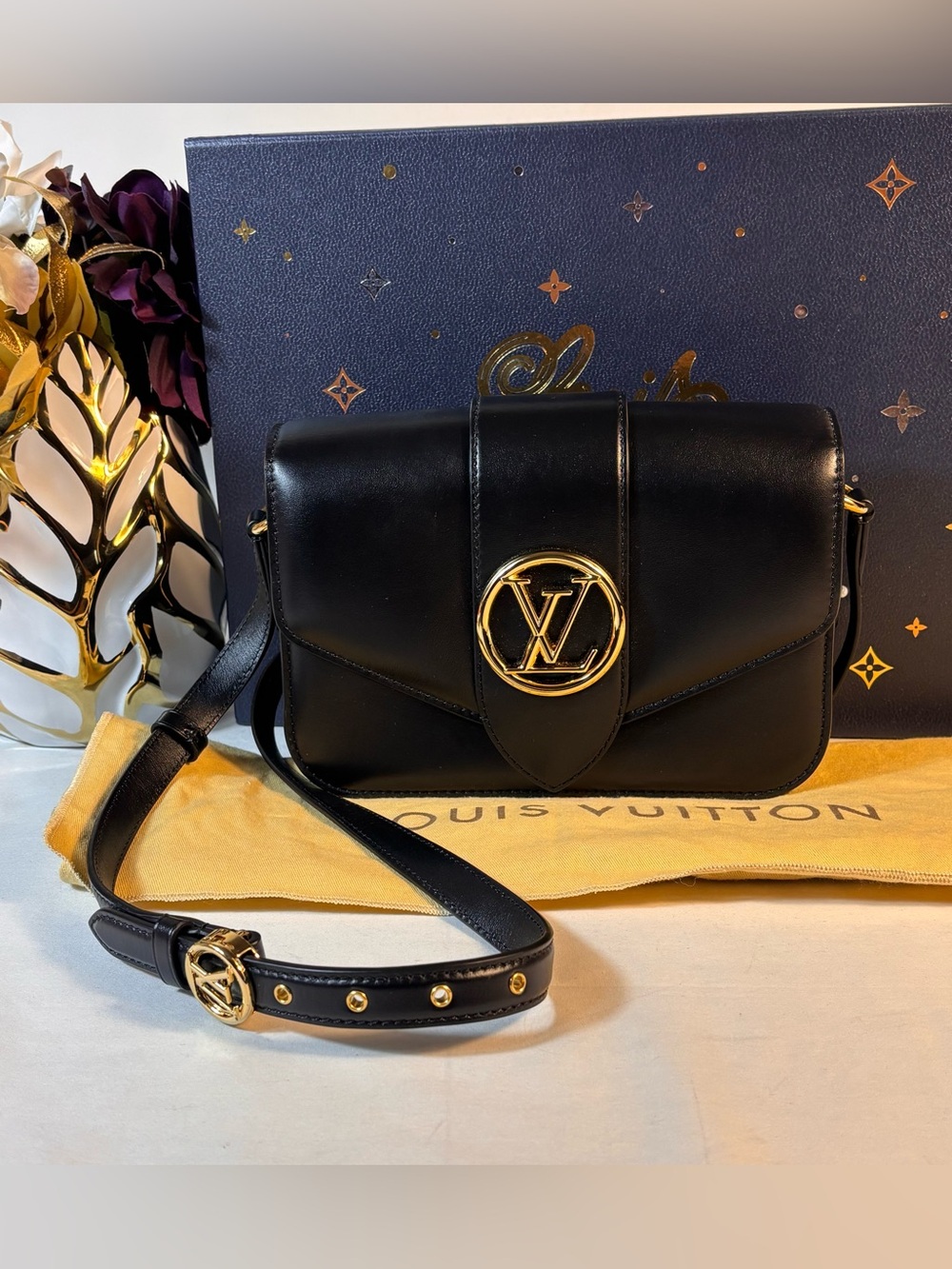 Authentic Louis Vuitton Pont 9 Noir